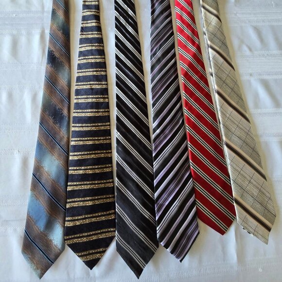 Variety Lot of 6 Different Men's Neck Ties - Picture 1 of 12